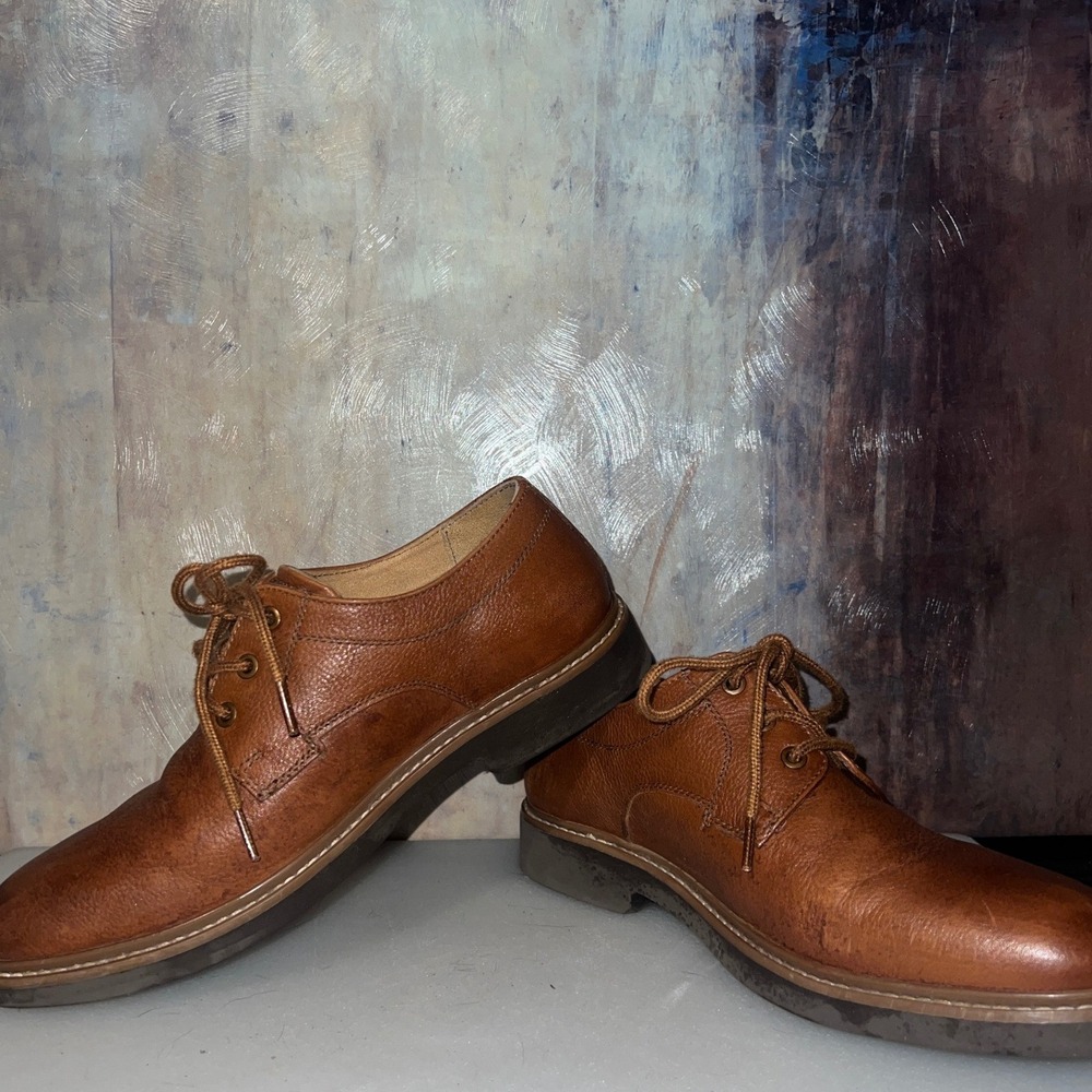 Hush Puppies Detroit Oxford Shoes Mens 9.5 Brown EUC Bounce Leather HM02153-211